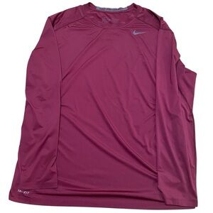 Nike Pro Combat Dri-Fit Long Sleeve Compression Shirt Men’s XXL Maroon